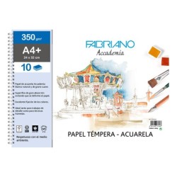 Bloc dibujo acuarela sadipal fabriano espiral din a4 10 hojas 350 g/m2 grano suave
