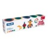 Pasta milan para modelar soft dough glitter caja de 5 botes colores surtidos 142 g