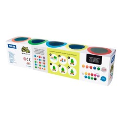 Pasta milan para modelar soft dough neon caja de 5 botes colores surtidos 142 g