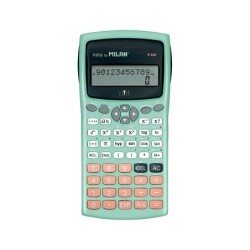 Calculadora milan cientifica m240 silver 2 lineas 240 funciones 102 digitos color verde turquesa con tapa color