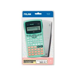 Calculadora milan cientifica m240 silver 2 lineas 240 funciones 102 digitos color verde turquesa con tapa color
