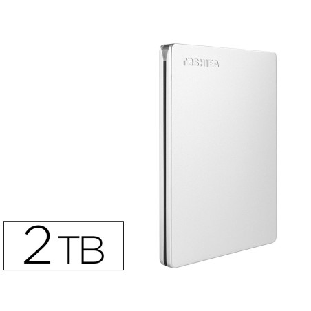 Disco duro externo toshiba canvio slim hdd 2,50\ 5.000 mbit/s usb 3.0 2 tb color blanco