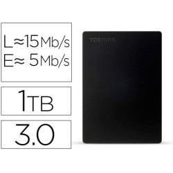 Disco duro externo toshiba canvio slim hdd 2,50\ 5.000 mbit/s usb 3.0 1 tb color negro