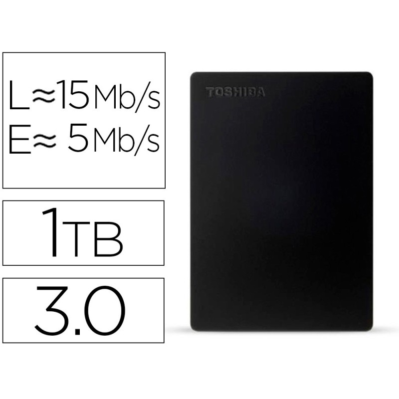 Disco duro externo toshiba canvio slim hdd 2,50\ 5.000 mbit/s usb 3.0 1 tb color negro Disco duro externo toshiba canvio slim hdd 2,50\ 5.000 mbit/s usb 3.0 1 tb color negro