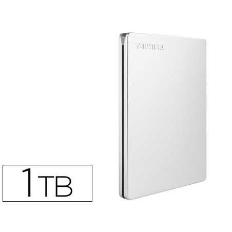 Disco duro externo toshiba canvio slim hdd 2,50\ 5.000 mbit/s usb 3.0 1 tb color blanco