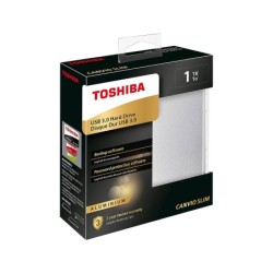 Disco duro externo toshiba canvio slim hdd 2,50\ 5.000 mbit/s usb 3.0 1 tb color blanco