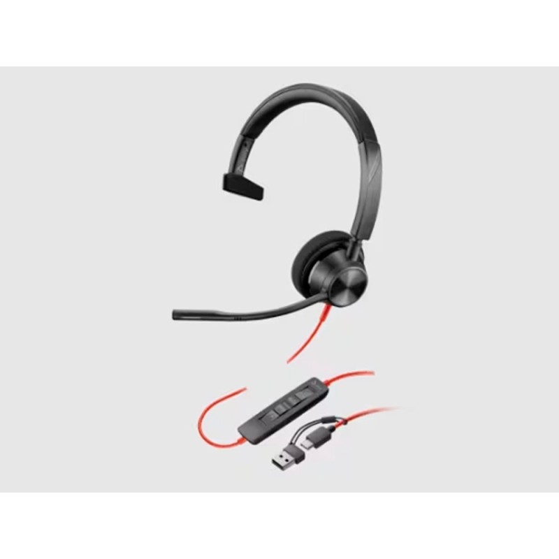Auricular plantronics blackwire 3310 diadema cable usb-c/a monoaural con microfo no y cert. microsoft teams Auricular plantronics blackwire 3310 diadema cable usb-c/a monoaural con microfo no y cert. microsoft teams