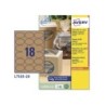 Etiqueta adhesiva avery kraft efecto carton ovalada 63,5x42,3 mm removible laser ink-jet caja de 320 unidades