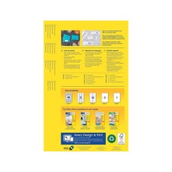 Etiqueta adhesiva cubriente avery permanente para impresora laser blanca 99,1x57 mm caja de 250 unidades