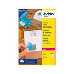 Etiqueta adhesiva cubriente avery permanente para impresora laser blanca 99,1x57 mm caja de 250 unidades