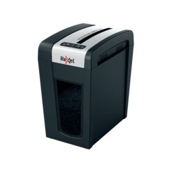 Destructora de documentos rexel secure mc6-sl eu capacidad 6 hojas grapas clips tarjetas y cd 18 l