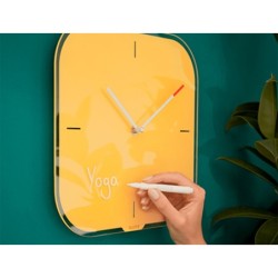 Reloj leitz cosy de pared silencioso cristal 30x30 cm amarillo
