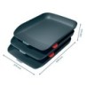 Bandeja sobremesa plastico leitz cosy set de 3 unidades gris 274x120x456 mm