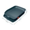 Bandeja sobremesa plastico leitz cosy set de 2 unidades gris 274x81x407 mm