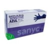 Guantes de nitrilo desechable sensitive sin polvo talla m mediana color azul caja de 100 unidades