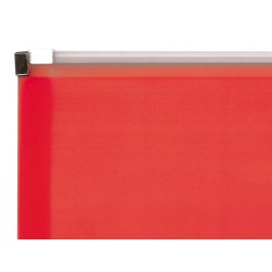 Carpeta dossier liderpapel a4 cierre de cremallera rojo translucido