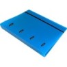 Carpeta con recambio liderpapel a4 cuadro 5mm 100 hojas 80g polipropileno 4 anillas 40mm azul translucido