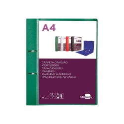 Carpeta liderpapel canguro 2 anillas 40 mm mixtas polipropileno din a4 verde translicudo