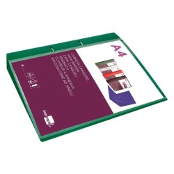 Carpeta liderpapel canguro 2 anillas 40 mm mixtas polipropileno din a4 verde translicudo