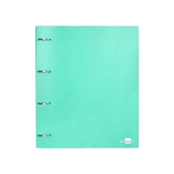 Carpeta liderpapel 4 anillas mixtas 40 mm polipropileno din a4 verde manzana opaco