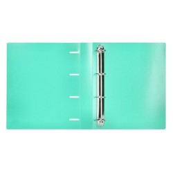 Carpeta liderpapel 4 anillas mixtas 40 mm polipropileno din a4 verde manzana opaco