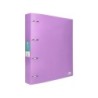 Carpeta liderpapel 4 anillas mixtas 40 mm polipropileno din a4 lavanda opaco