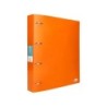 Carpeta liderpapel 4 anillas mixtas 40 mm polipropileno din a4 naranja fluor opaco