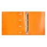 Carpeta liderpapel 4 anillas mixtas 40 mm polipropileno din a4 naranja fluor opaco