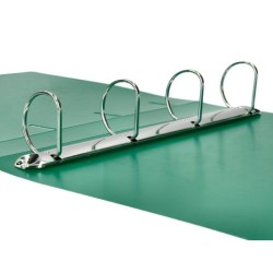 Carpeta liderpapel 4 anillas mixtas 40 mm polipropileno din a4 verde translucido