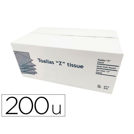 Toalla de papel secamanos dahi z ecopasta 2 capas caja con 20 paquetes de 200 unidades
