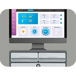 Fichero cajones de sobremesa cep moov up reciclado 80% con cerradura reciclado 80% 3 cajones color gris