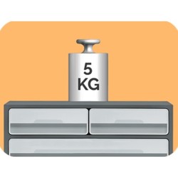 Fichero cajones de sobremesa cep moov up reciclado 80% 3 cajones color gris 275x369x146 mm
