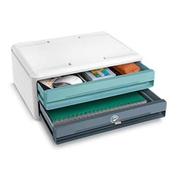 Fichero cajones de sobremesa cep moov up reciclado 80% con cerradura 2 cajones color azul/gris 275x369x146 mm