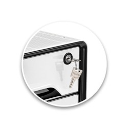 Fichero cajones de sobremesa cep smoove secure con cerradura 4 cajones color blanco/negro 288x360x270 mm
