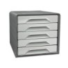 Fichero cajones de sobremesa cep smoove 5 cajones color gris 288x360x270 mm