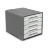 Fichero cajones de sobremesa cep smoove 5 cajones color gris 288x360x270 mm