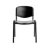 Silla rocada confidente estructura metalica respaldo y asiento en polimero color negro