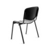 Silla rocada confidente estructura metalica respaldo y asiento en polimero color negro