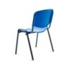 Silla rocada confidente estructura metalica respaldo y asiento en polimero color azul
