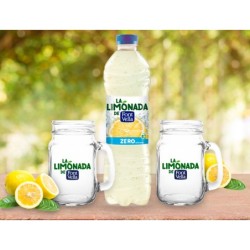 Agua mineral natural font vella limonada zero con zumo de limon botella 1,25 l