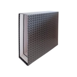 Caja archivador de palanca carton forrado elba folio lomo 85 mm negro
