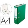 Archivador de palanca elba top carton compacto polipropileno con rado din a4 lomo de 80 mm verde