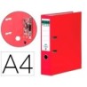 Archivador de palanca elba chic carton forrado pvc con rado din a4 lomo de 80 mm rojo
