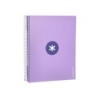 Cuaderno espiral a4 micro antartik tapa forrada 120h 90 gr horizontal 5 bandas 4 taladros color lavanda