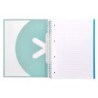 Cuaderno espiral a4 micro antartik tapa forrada 120h 90 gr horizontal 5 bandas 4 taladores color menta