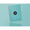 Cuaderno espiral a4 micro antartik tapa forrada 120h 90 gr horizontal 5 bandas 4 taladores color menta