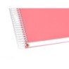 Cuaderno espiral a4 micro antartik tapa forrada 120h 90 gr horizontal 5 bandas 4 taladros color coral