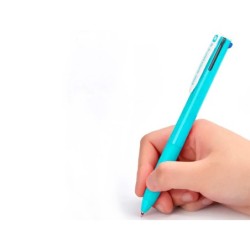 Boligrafo pilot super grip g 4 colores retractil sujecion de caucho tinta base de aceite cuerpo color azul