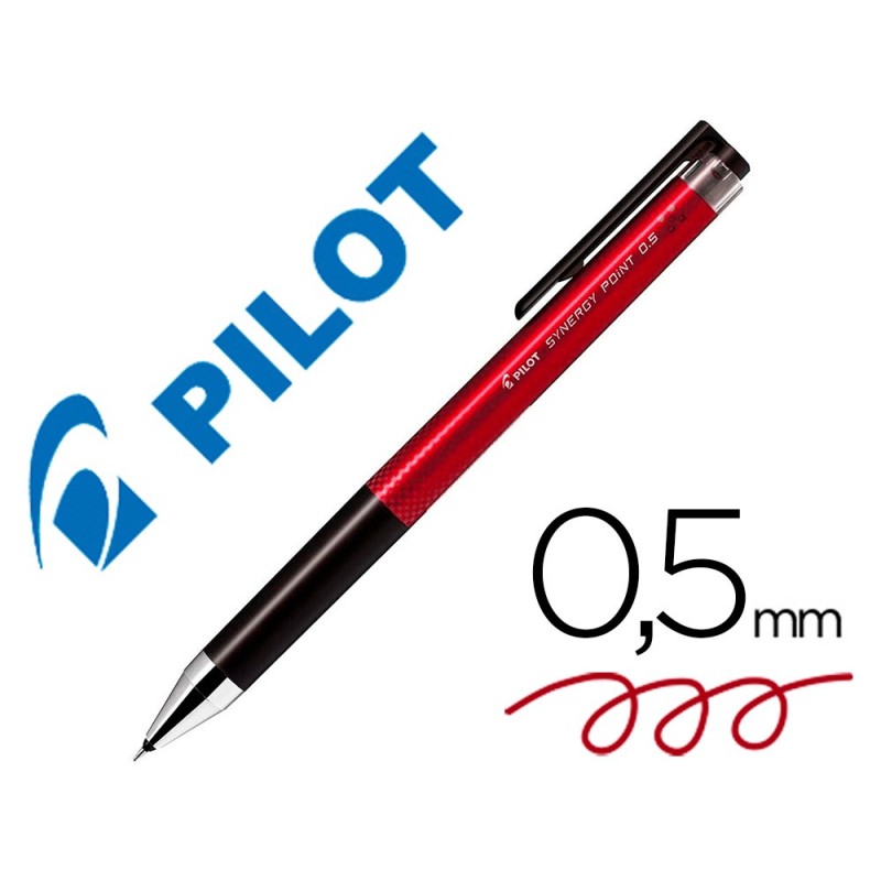 Boligrafo pilot synergy point retractil sujecion de caucho tinta gel 0,5 mm rojo Boligrafo pilot synergy point retractil sujecion de caucho tinta gel 0,5 mm rojo