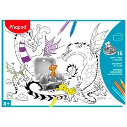 Mantel para colorear maped individual din a3 pack de 15 unidades surtidas
